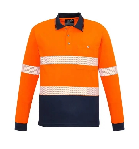 Picture of Syzmik, Unisex Hi Vis Segmented L/S Polo - Hoop Taped